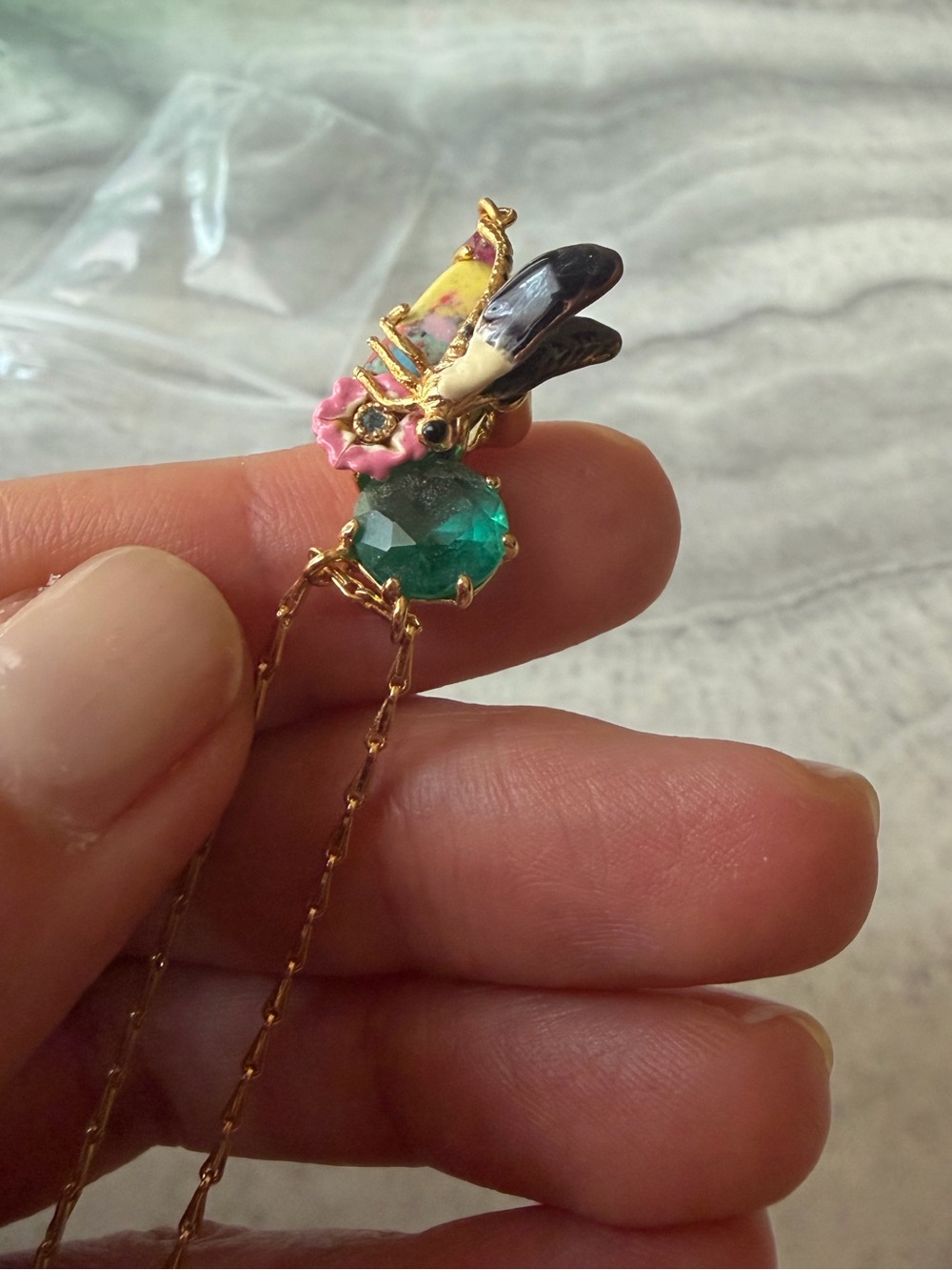 Les Nereides Ostentatious Obscurity Dragonfly Necklace - Picture 2 of 6
